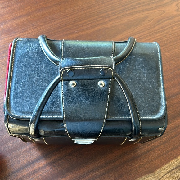 Black Leather Camera Bag Vintage - Picture 5 of 9